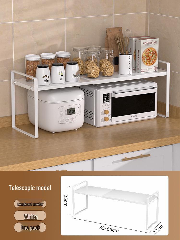 Retractable Kitchen Countertop Spice & Dish Storage Rack