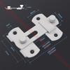 NAIERDI Stainless Steel 90/180 Degree Hasp Latches Sliding Door Chain Locks Security Hardware For Window Cabinet Hotel Home