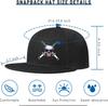 Skull With Crossed Swords Graphic Snapback Hat Adjustable Flat Brim Trucker Cap for Men Boys