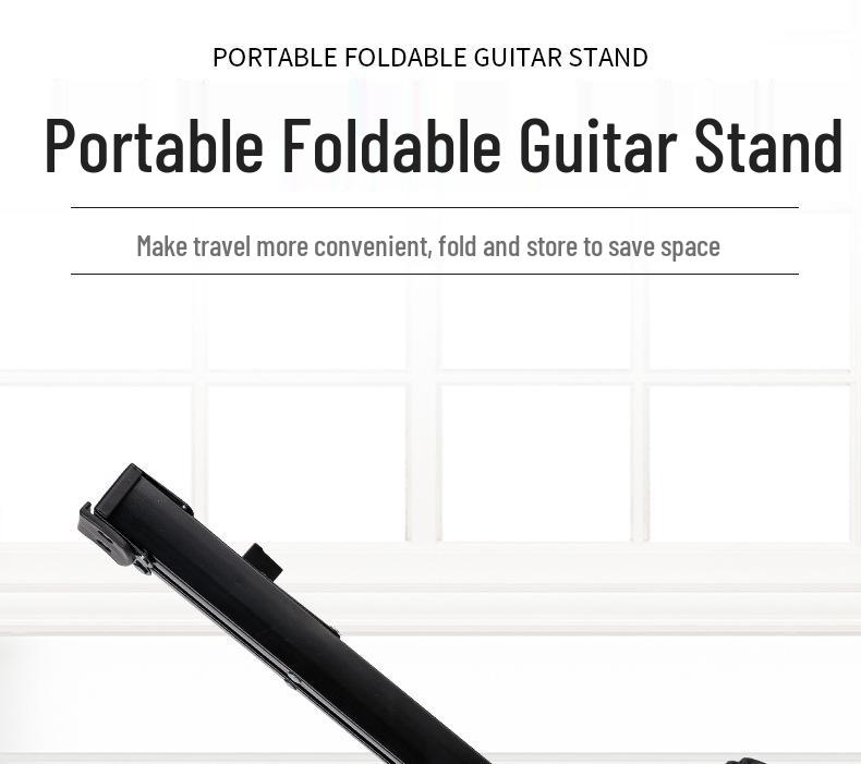 A-Type Wooden Folding Guitar Stand for Acoustic, Electric, Bass, and Pipa