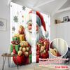2pcs,2D Plane Printing Minimalist Curtains Santa Claus Merry Christmas Gift (3) Versatile Fabric (without Rod) Gifts for Bedroom