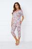 Women's Short-sleeved Pajamas, 3/4 Pants Genua XXXXL