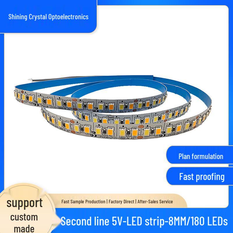 5V Dual-Color LED Strip with Touch Control & Dimming
