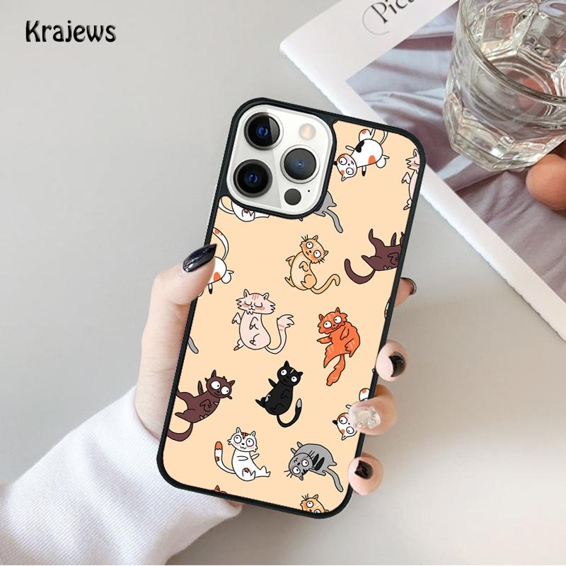

Забавный мультяшный кот Чехол для телефона iPhone 17 Air 16 15 14 Ma Plus 11 12 13 Pro Ma Чехол для телефона coque iPhone 13