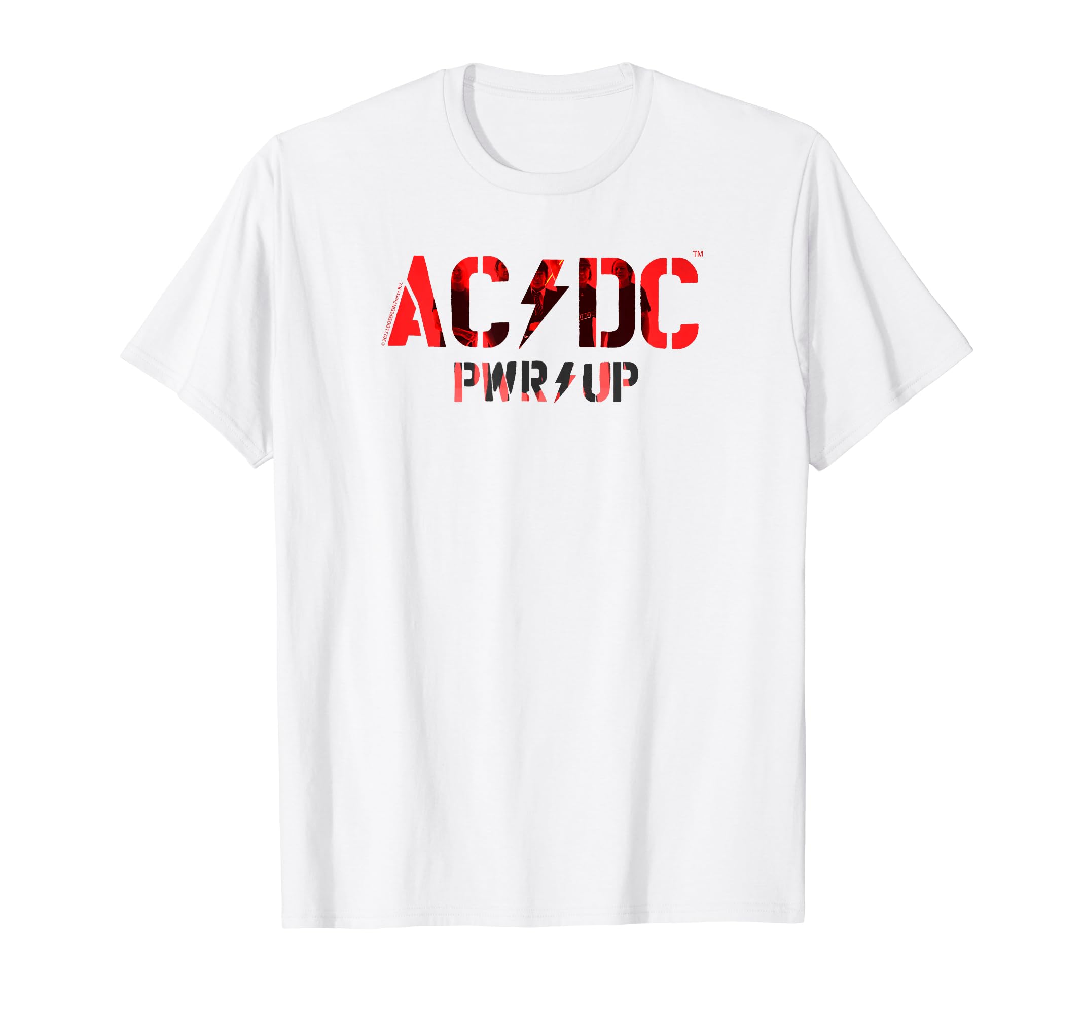 Официальная футболка AC/DC с фото-логотипом рок-группы PWRUP