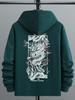 Vintage mikiny Pánské mikiny s výšivkou draka Dámské Hip Hop mikiny s kapucí Čínské Streetwear mikiny Bavlněný fleecový svetr