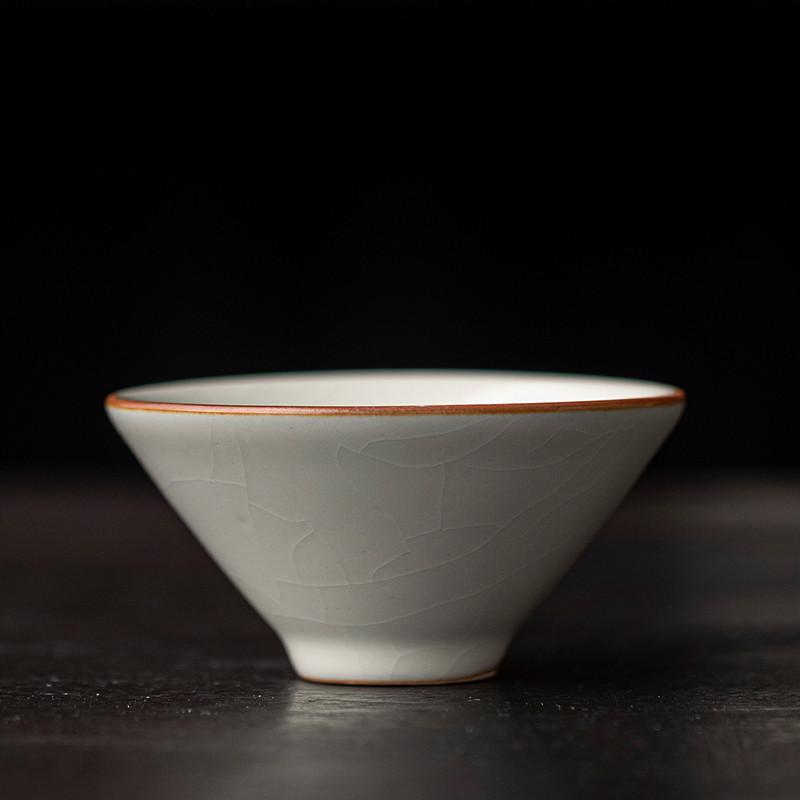 

1 Pc Chinese Tradition Ru Kiln Ceramic Tea Cup Handmade Teacup Tea Bowl Travel Personal Master Cup Household Tea Set Accessories Teacup