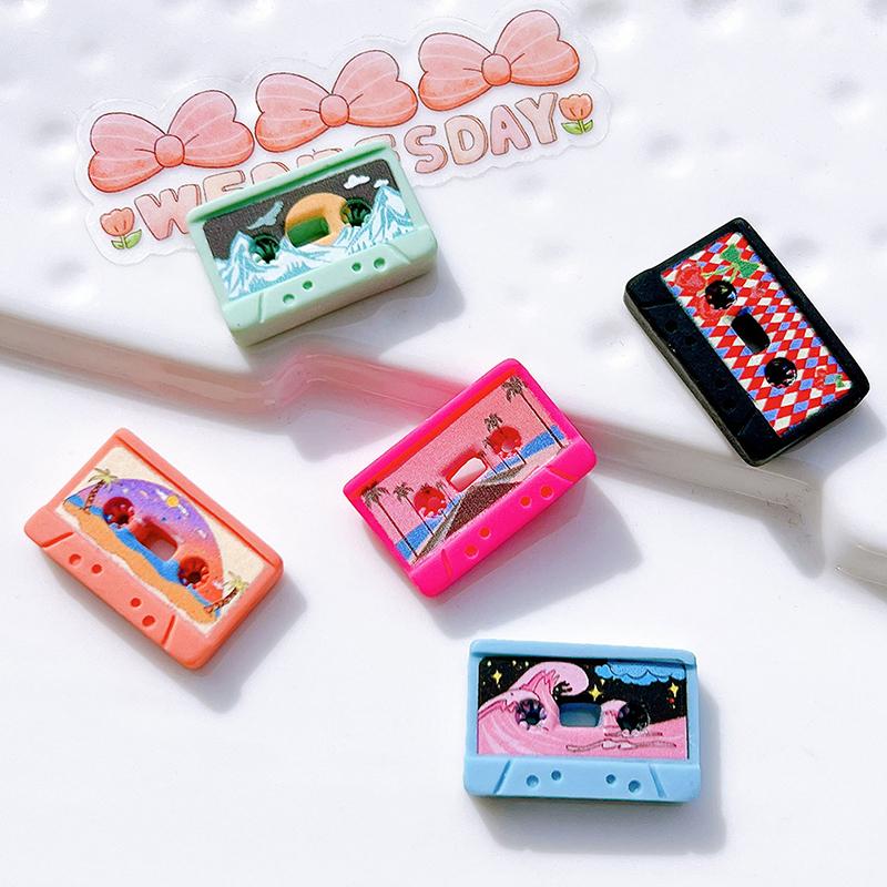 10Pcs Dollhouse Miniature Simulation Retro Tape Model Diy Accessories Toys Deacorations Ornaments