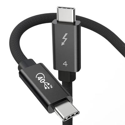 Black Thunderbolt 4 240W Fast 8K 40 Gbps Data Compatible with Mac iPhone iPhone iPhone Cable, 1m, Charging, Support, Transfer, Type-C & Type-C Cable,