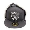 Era 59FIFTY Dog Ear Las Vegas Raiders Dark Pewter Cap Hat Unisex Flap Muff (JP Numeric Size 58.7 cm