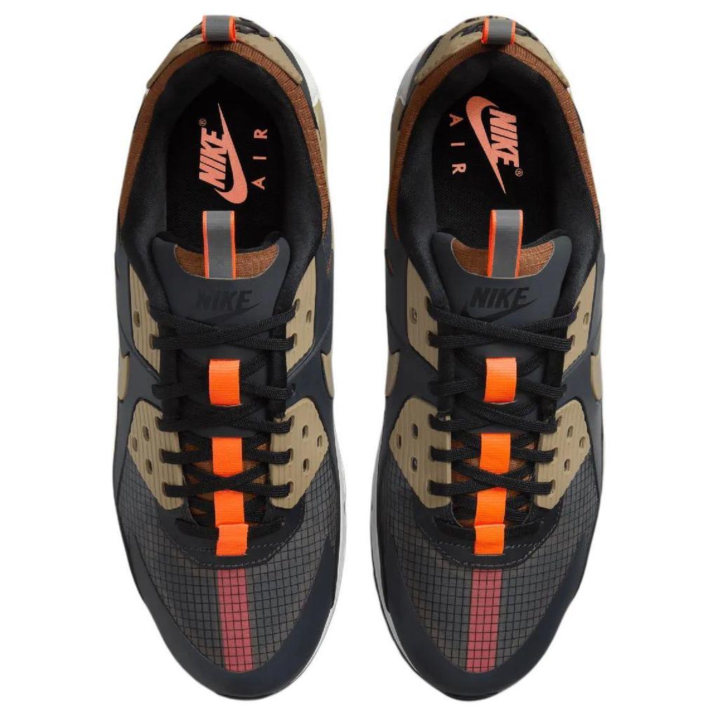 Nike Air Max 90 Drift Dark Smoke Grey Khaki Unisex Sneakers Black Hyper-Crimson FB2877-002