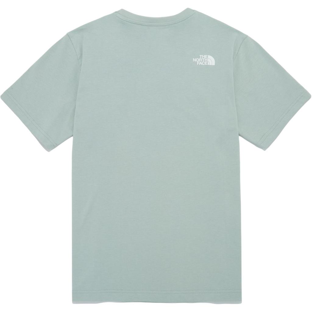 The North Face Letter Logo Round Neck Pullover Short Sleeve T-Shirt Unisex T-Shirts Light-Green NT7UQ50F