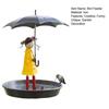 Yousheng Umbrella Girl Bird Feeder Outdoor Decorative Hummingbird Feeder And Bird Bath Hanging Metal Platform Seeds Tray for Courtyard Balcony Garden