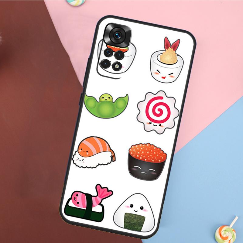 Sushi Maki Rice Kitchen Food Cute Cover For Xiaomi Redmi Note 13 Pro 14 12 11 9 10 9S 10S 11S 12S Redmi 10C 12C 13C 14C Case