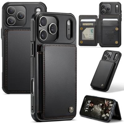 Passende iPhone 17 Pro Max Brieftaschen-Handyhülle mit Kartenhalter & Ständer, RFID-blockierende Kreditkartenfächer Lederhülle Für iPhone 17 Pro Max,