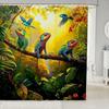 GAEDog Print Shower Curtain for Boys Girls Kids Cute Dog Print Bath Curtain, Kawaii Golden Retriever Decor Bathroom Decor, Lov