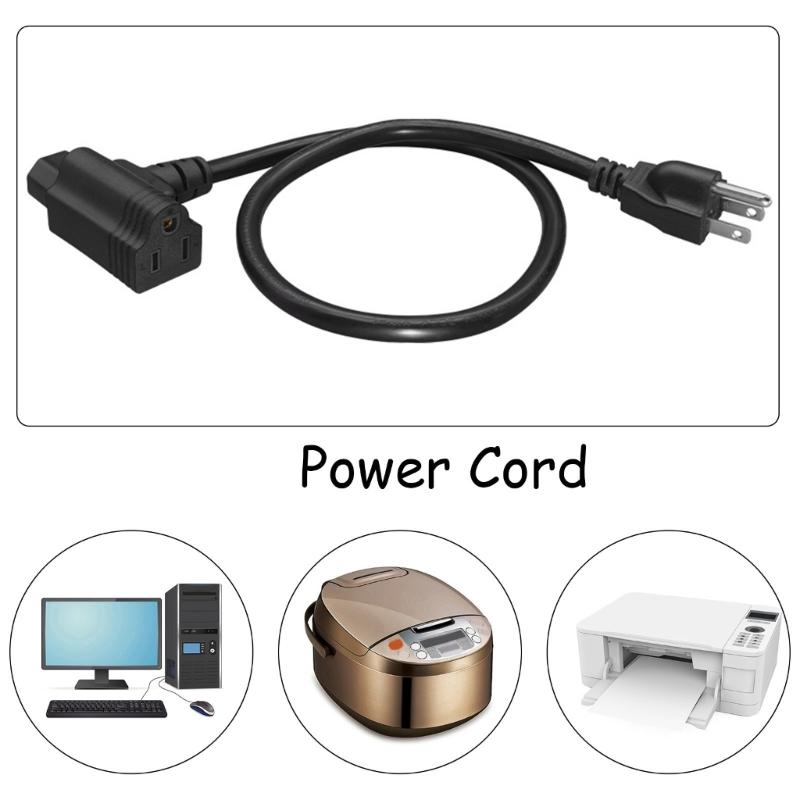 Portable Sturdy Professional Equipment Power Cable NEMA 5 15P to C13 and 5 15R Paralleled Connection Casual Use