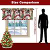 Christmas Short Curtains Valances Christmas Decorations for Home 2026 Xmas Ornaments Windows Treatments for Kitchen Bathroom