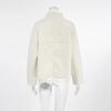 New Women's 2025 Autumn/Winter V-Neck Woolen Coat – Loose, Lazy Style for a Chic European and American Look