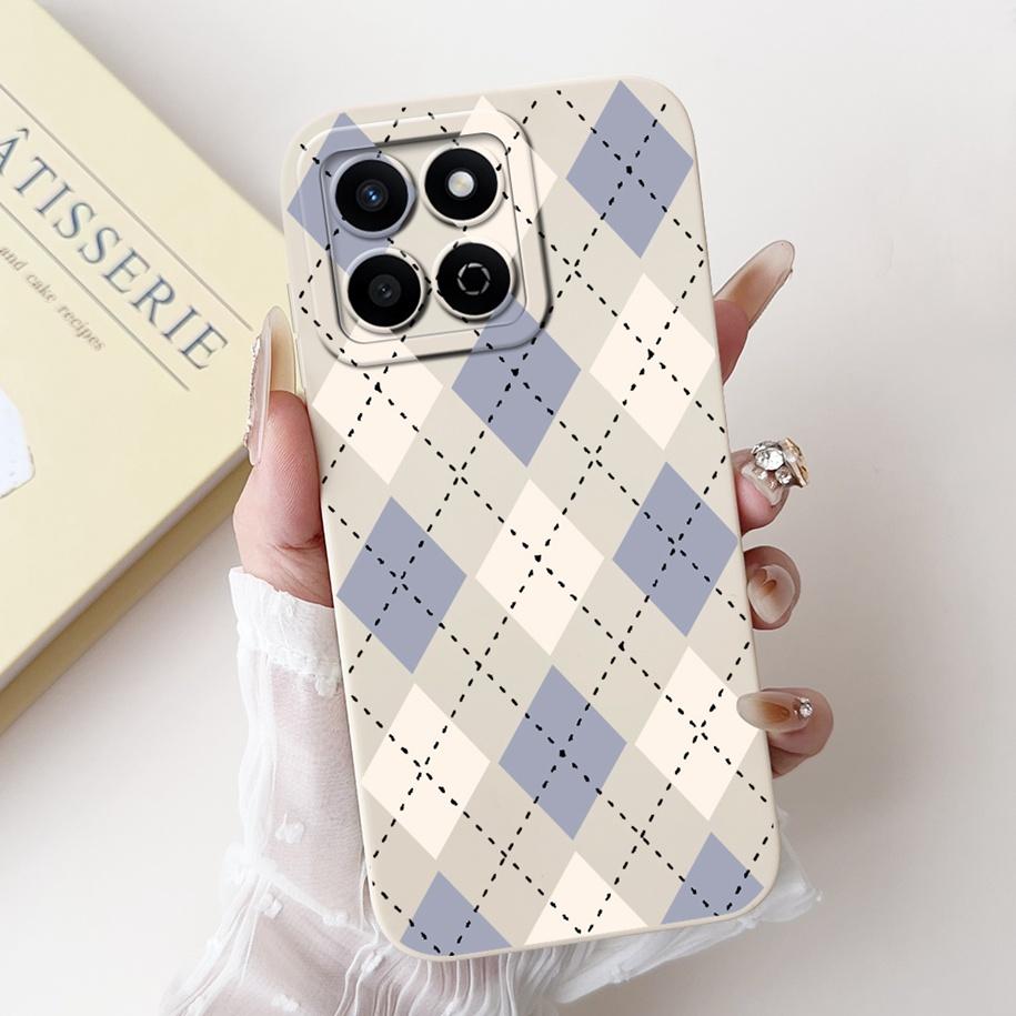 Shockproof Case For Honor X7c Cover HonorX7c 4G Funda Fashion Bowknot Marble Soft Liquid Silicone Cases For Honor 200 Smart Etui