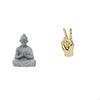 Monkey Buddha Statue Fingers Gesture Sculpture Miniature Figurine Creative Desk Collectible Home