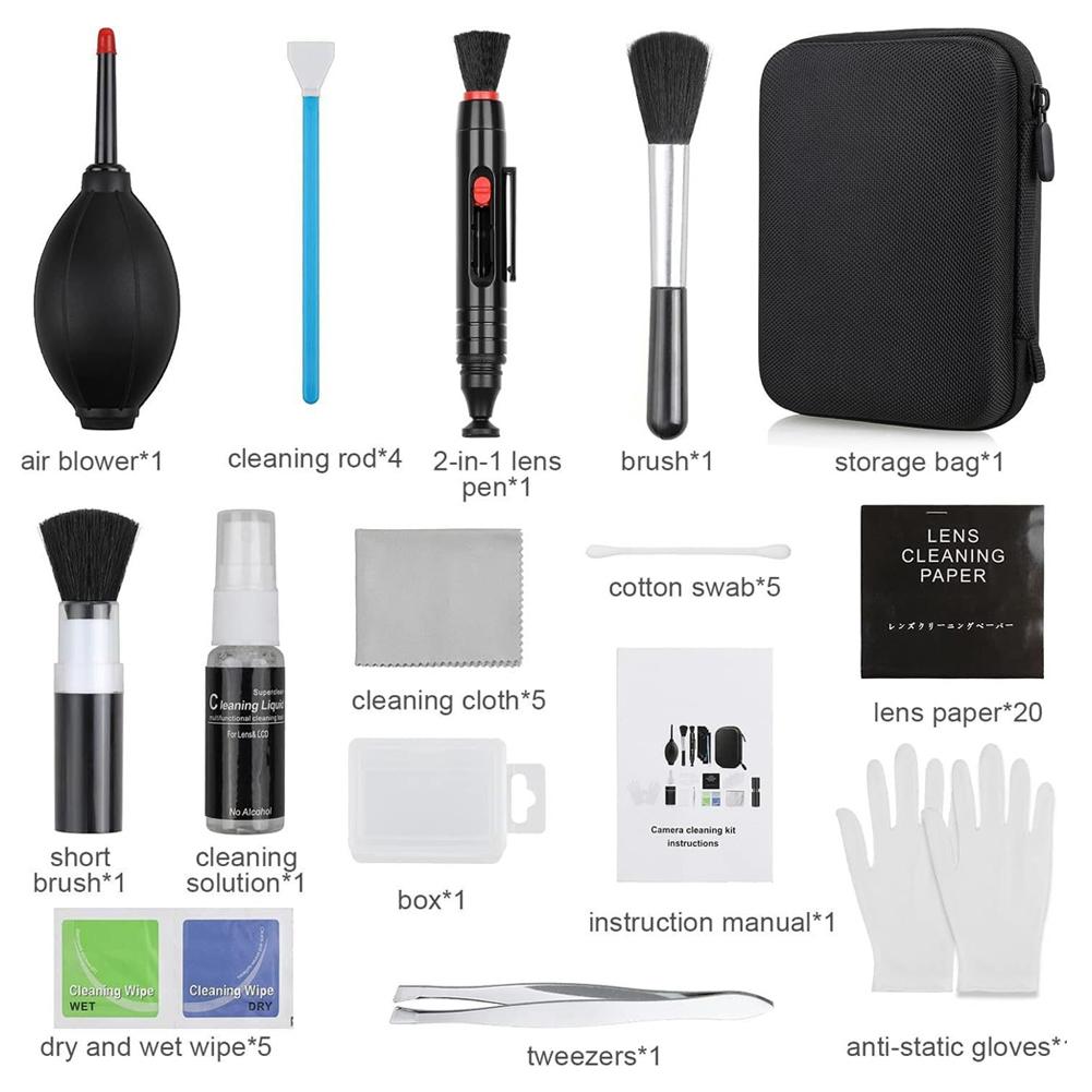 

Набор для чистки камеры 47 шт. Набор для чистки сенсора цифровой камеры DSLR-объектива для DV-камер Набор для чистки