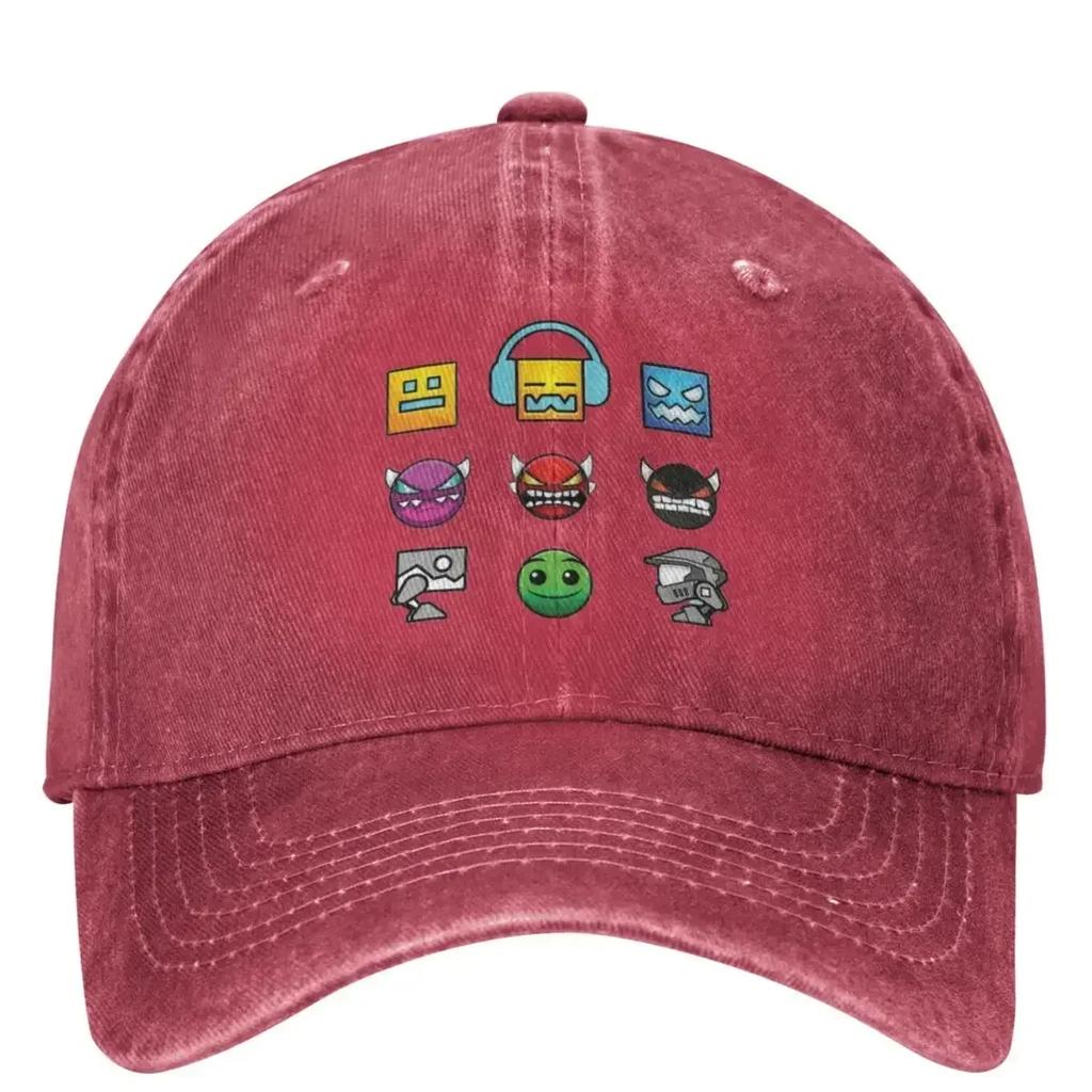 Geometry Dash Casual Baseball Cap Classic Print Hunting Camping Hip Hop Hats Summer Hot Sale Unisex Men Stylish Snapback Cap