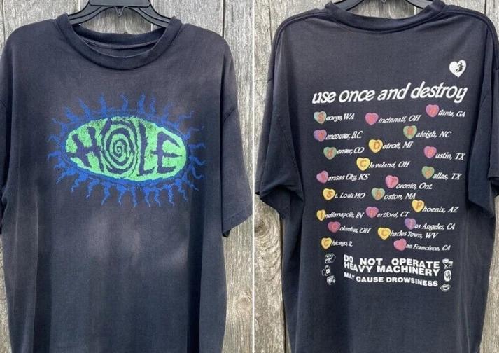 Hole Band 1994 Concert Tour 2 Side Unisex Tshirt M
