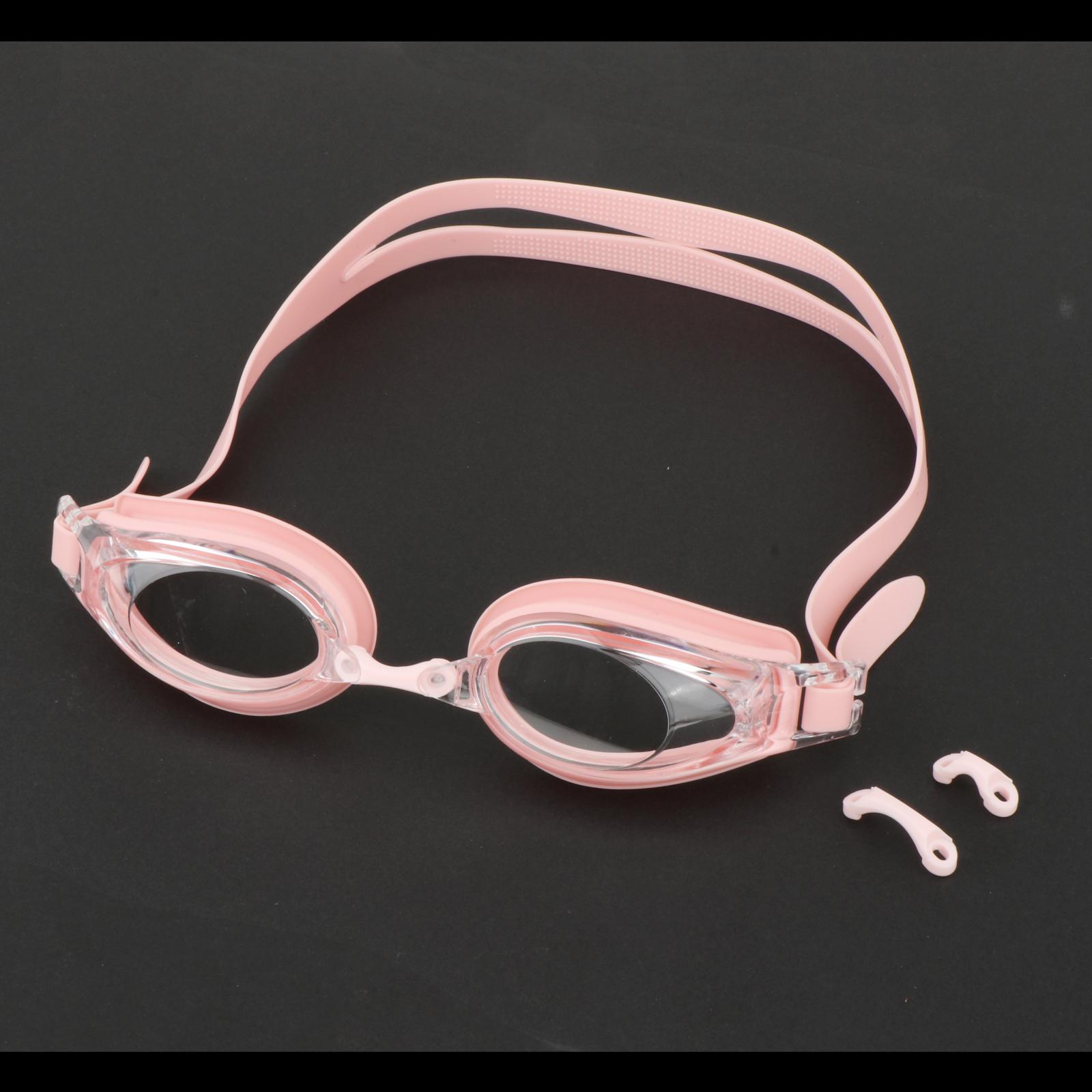 

Плавательные очки мягкие силиконовые герметичные противотуманные регулируемый ремешок для пляжа подводного плавания бассейн водные виды спорта молодежь розовый