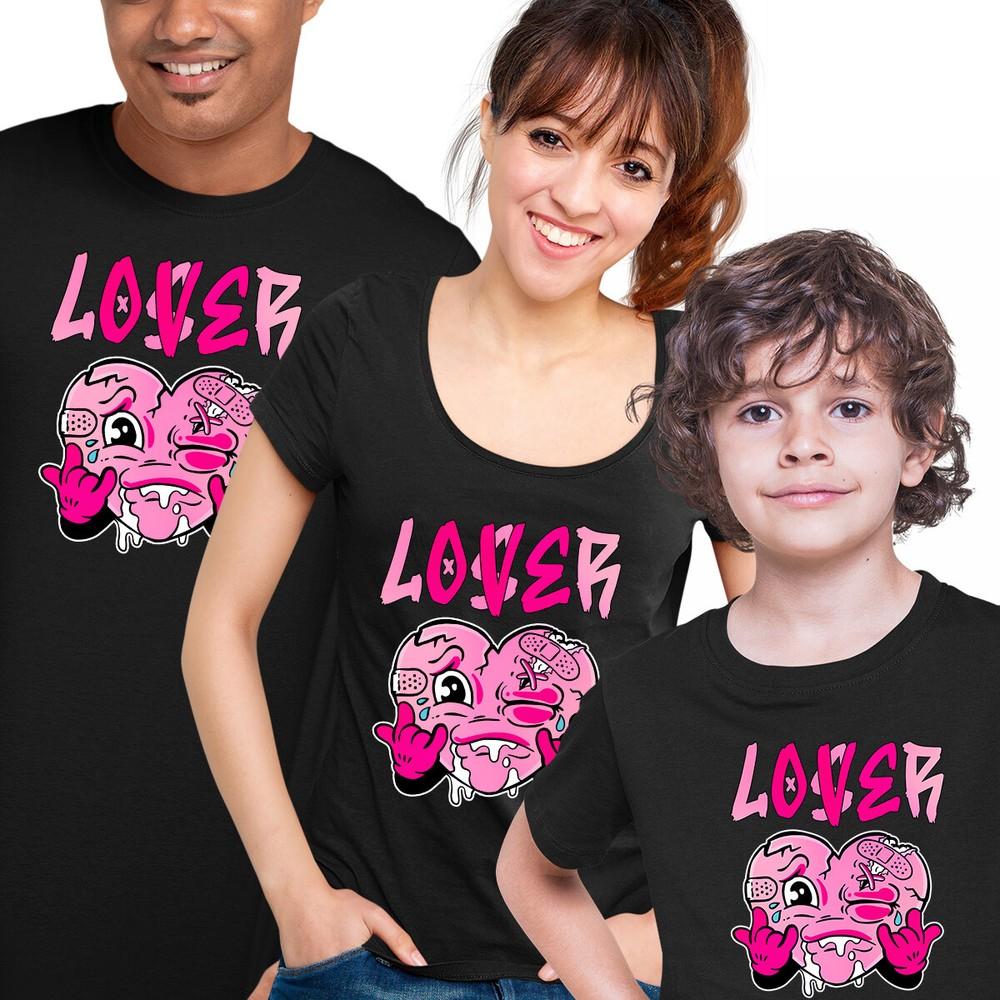 

Pink Heart Loser Lover Funny T-shirt Drip Heart Matching Outfit Men Women S