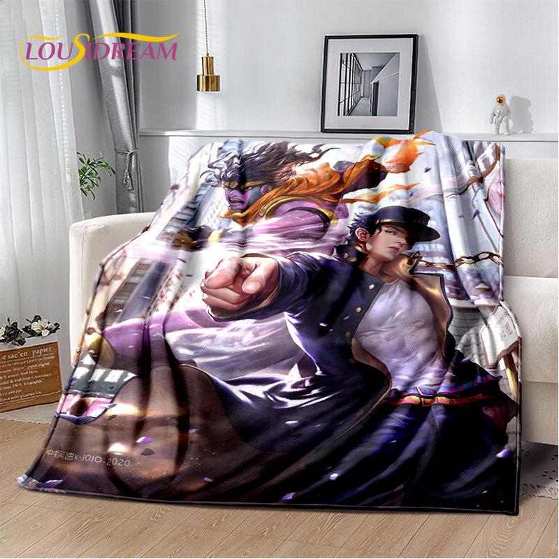 jojo's Bizarre Adventure Anime Soft Plush Blanket,Flannel Blanket Throw Blanket for Living Room Bedroom Bed Sofa Picnic Cover 3D