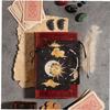 Tarot Card Holder Drawstring Bag, Mini Jewelry Dice Card Pouch, Portable Storage Bag for Jewelry, Stones, Game Oracle Cards, 2-Piece Set
