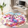 Rainbow Unicorn Fantasy Sky Round Rug Home Soft Decorative Anti Slip Yoga Table And Chair Mat Carpet Outdoor Floor Mat Carpet S4
