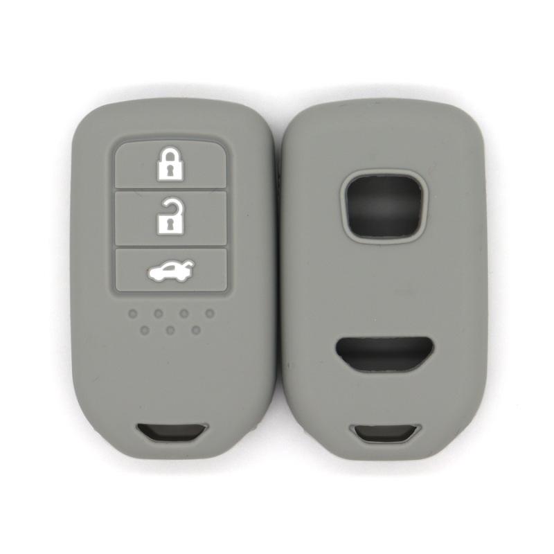 

Silicone key cover is suitable for the old ninth-generation Honda Accord smart 3-button XRV one-button start version anti-drop сірий