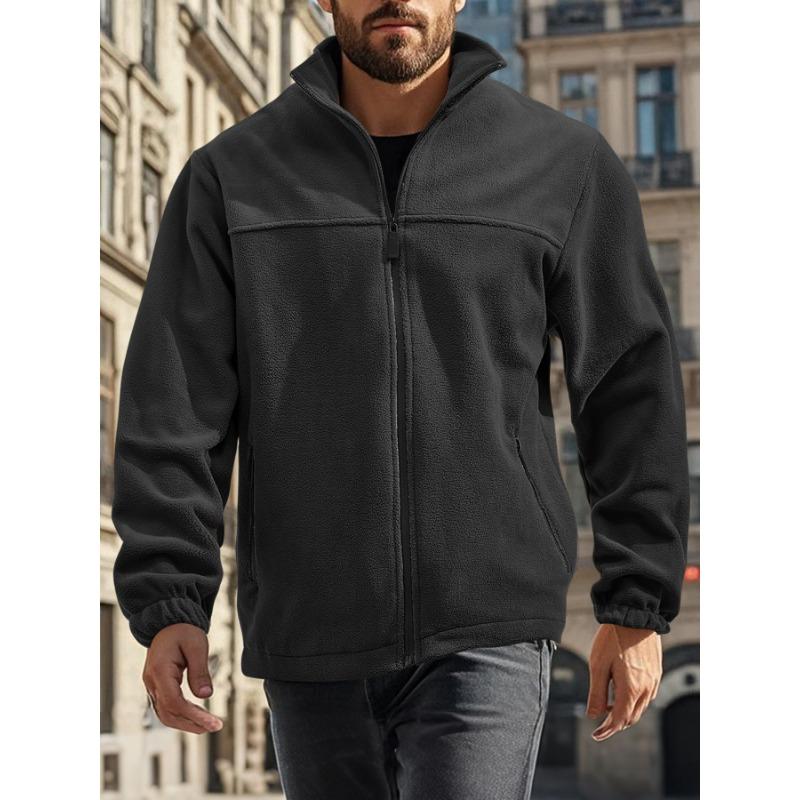 Neue Herren Fleece Polarfleece Jacke Frühling Herbst und Winter Outdoor Reißverschluss Stehkragen Jacke