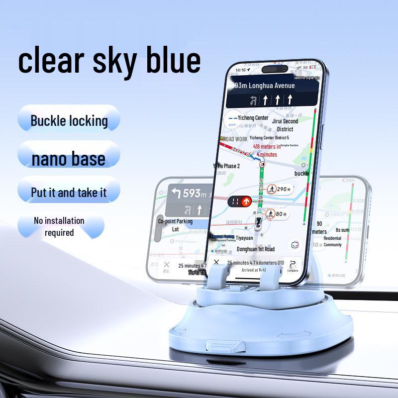 Car Phone Holder & Temporary Parking Number Plate - Rotatable, Non-Slip, Multi-Functional Console Mount