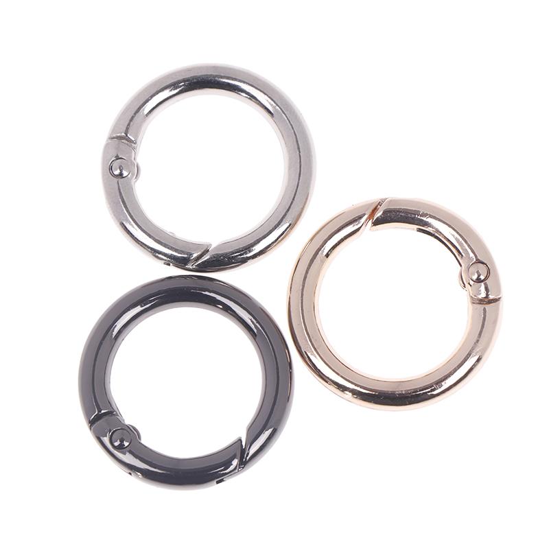 1Pc 25Mm Open Spring Ring Buckle Keyring Key Chains Openable Round Carabiner Buckle Key Rings For Bag Jewelry Finings
