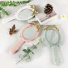 European Style Vintage Handheld Mirror Princess Women Girls Oval Makeup Cosmetic Tool with Anti Slip Handle