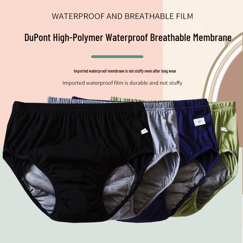 Grafenowe antybakteryjne majtki chłonne dla dorosłych: Czysta Bawełna, Przeciekająca Bielizna na Nietrzymanie Moczu dla Osób w Średnim Wieku i Starszych