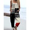 Womens Sleeveless Jumpsuit With Vintage Print Loose Fit Streetwear Style 2026