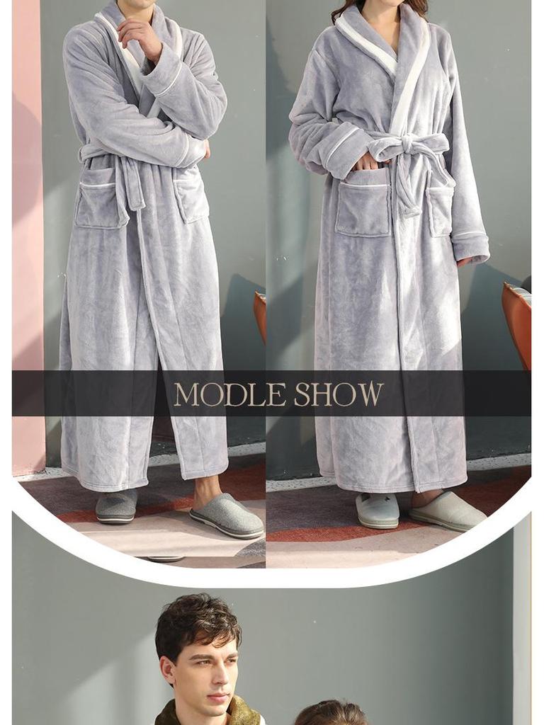 Plus Size Flannel One-Piece Pajamas for Men and Women