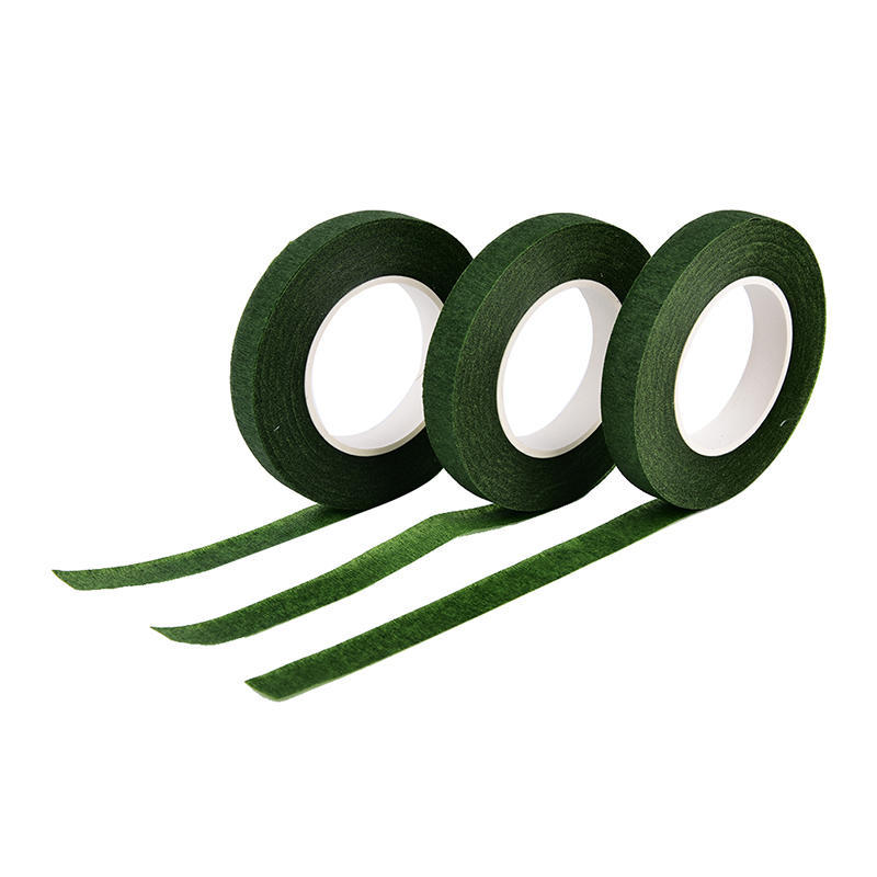 Durable Rolls Waterproof Green Florist Stem Elastic Tape Floral Flower 12Mm Tape