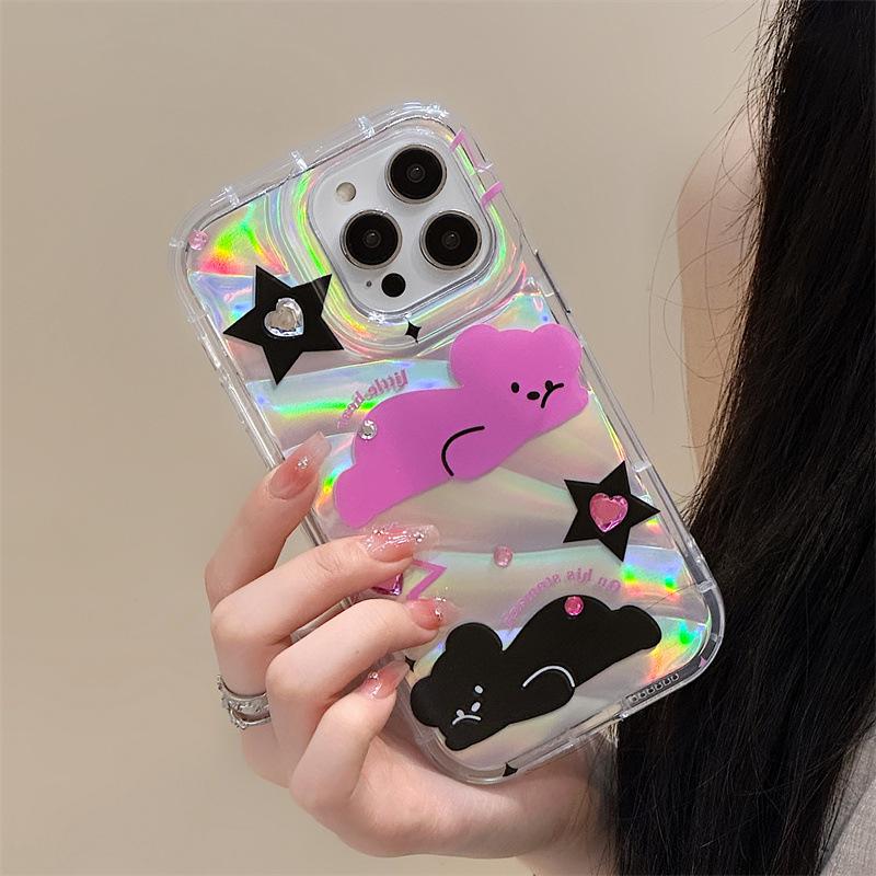 Zhitai iPhone Case: Phantom Rhinestone Chain for 12/11/13/13Pro Max/14/15Pro.