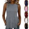 Womens  Casual Sleeveless Blouses  Hem Tank Tops