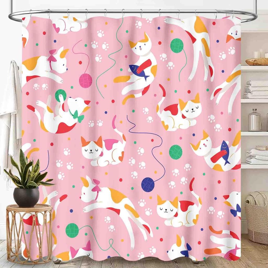 Boho Floral Shower Curtain for Bathroom,Colorful Mandala Tropical Flower Vibrant Ethnic Paisley Print Bohemian Unique Vintage