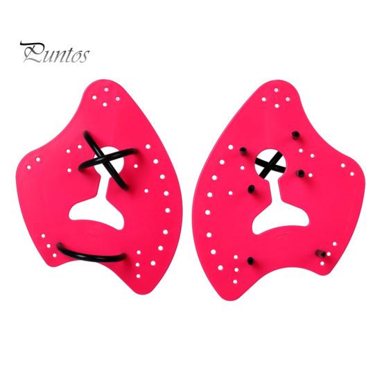 Porous Drainage Swim Fins 1 Pair Swimming Hand Paddle with Silicone Strap Holes Professional Kids Resistance Reducing Fin Adults Beginner Freestyle