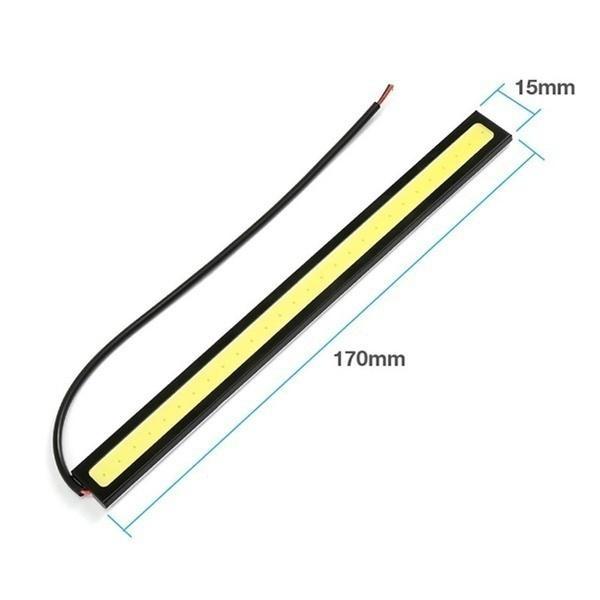 10PCS 17CM LED DRL Waterproof Driving Daytime Running Lights Strip 12V COB LED Car Aluminum Stripes Lights