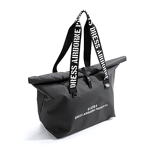 [DRESS] Waterproof Tote Bag, 65L/Black, Ideal for Fishing, Disaster Preparedness, Camping, and More. Features a large storage capacity, water repellen