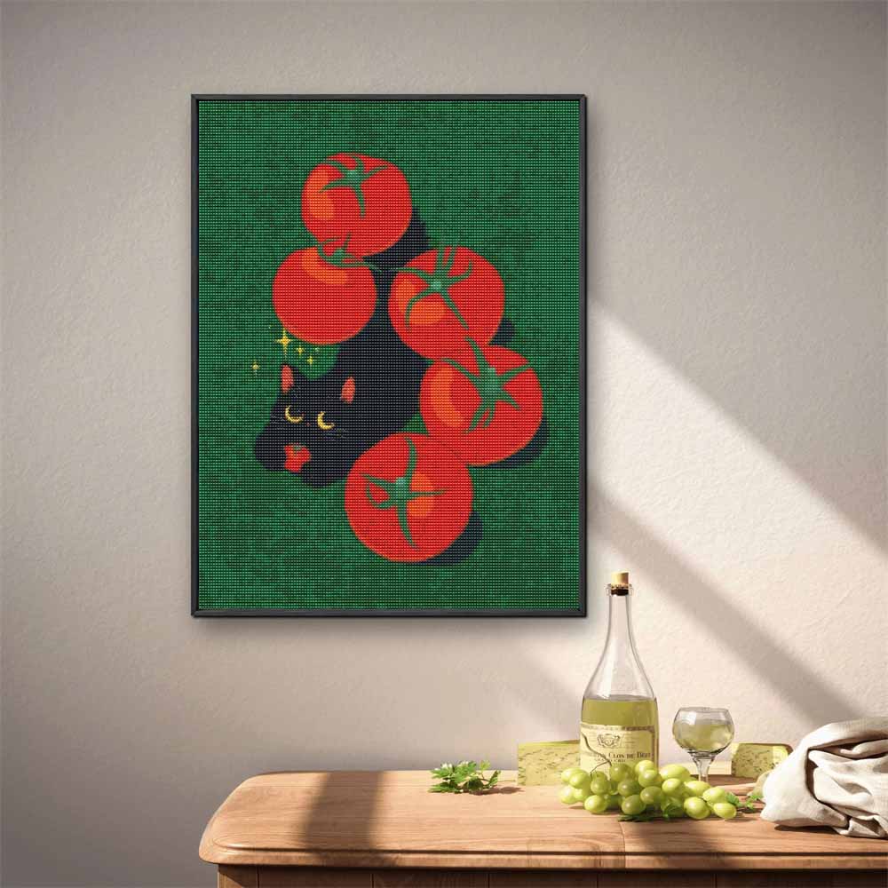 Diamond Art Kit for Beginners TomatoCat Full Drill 5D Rhinestone Painting Relaxing Hobby Craft Home Decoration Wall Decor