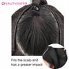U-shaped Hair Extension Synthetic Hair Long Straight Clip In Hair Extensions False Hair Black Ren Hair Pieces for Women
